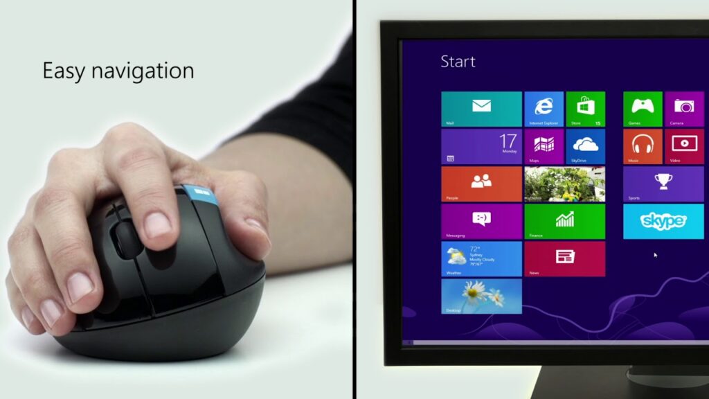 Microsoft Sculpt Ergonomic Mouse design